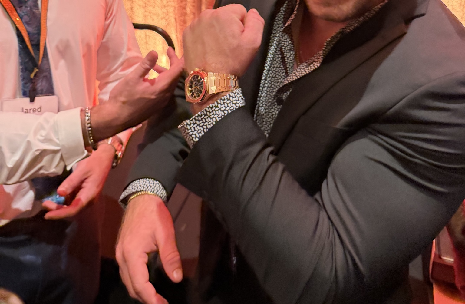 Luxury watch closeup event