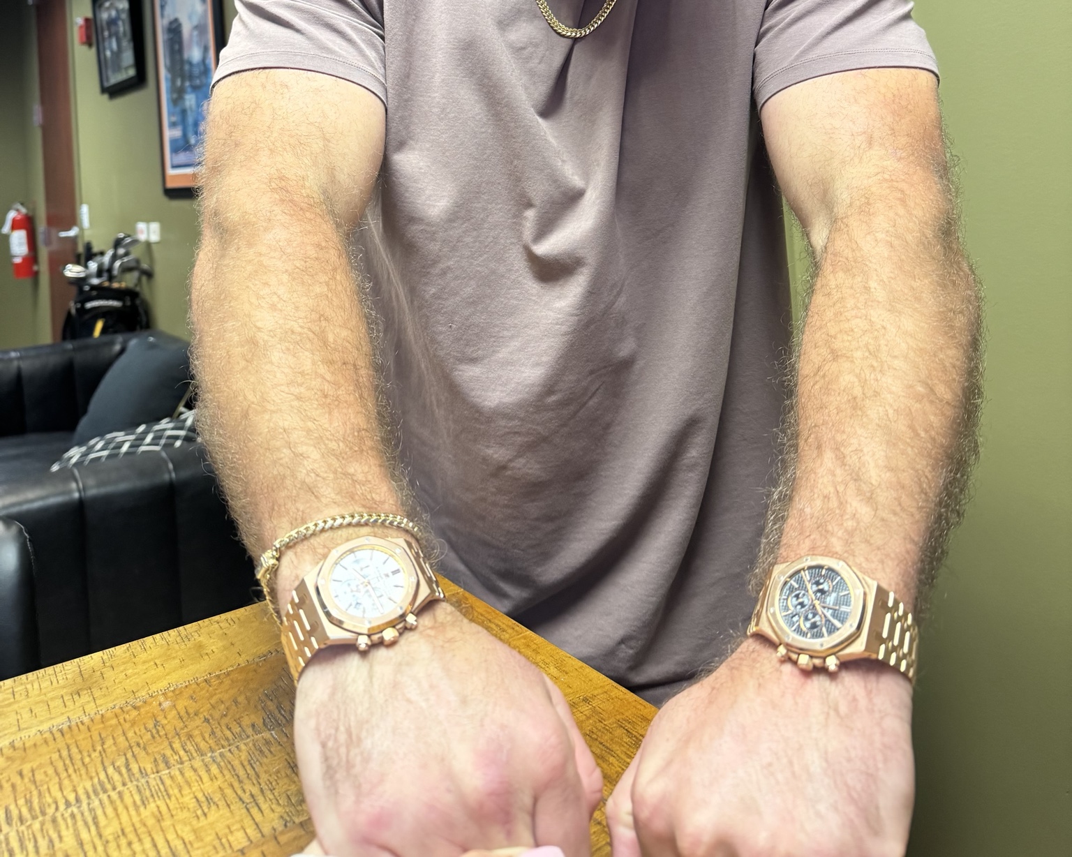 Luxury watch wrist shot